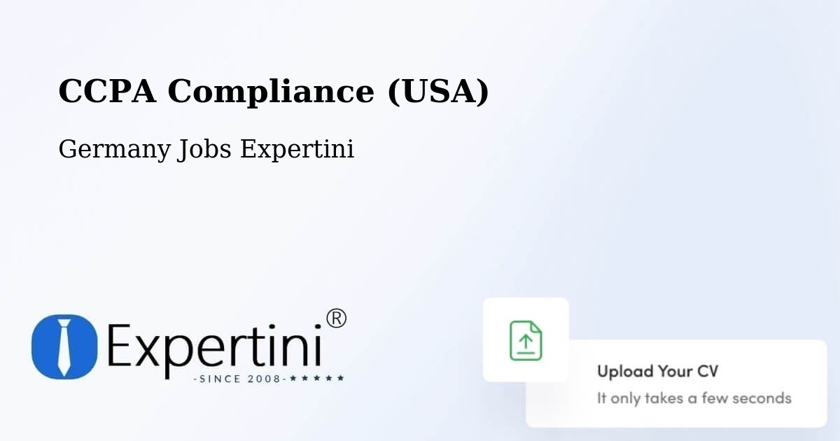 CCPA Privacy Rights & Compliance Notice – Rimbach - Germany Jobs Expertini